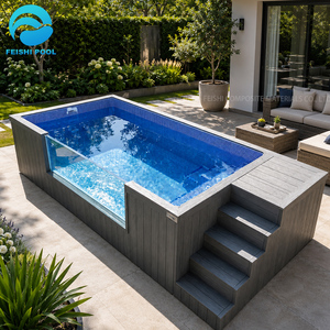 <span class=keywords><strong>Piscine</strong></span> hors sol en fibre de <span class=keywords><strong>verre</strong></span> la plus vendue avec cascade, mosaïque et résistance à la corrosion pour jardin - Product Image 1