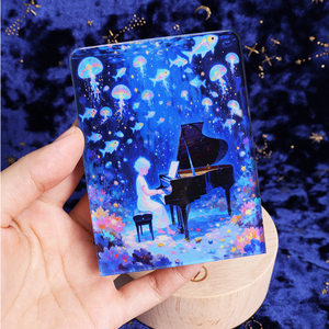 Bảng điều khiển đèn ngủ Acrylic tùy chỉnh với phong cách kính màu kết hợp với đế gỗ để trang trí Giáng sinh - Product Image 6