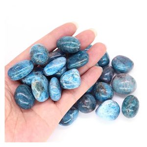 Pierre roulée d'apatite bleue en gros, très demandée, [boho] – Pierre décorative sculptée brute pour attirer la richesse - Product Image 3