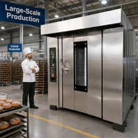 Four rotatif industriel à 64 plateaux, en acier inoxydable 201/304, électrique, gaz, diesel, équipement de boulangerie pour grande usine alimentaire