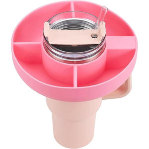 Plateau à collation en silicone réutilisable, adapté aux gobelets Stanley de 40 oz, organisateur de vaisselle pour des collations pratiques - Product Image 5