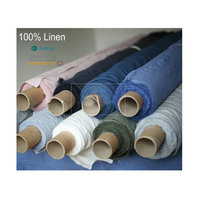 Tissu en lin 100% de qualité supérieure et adouci pour les textiles de maison, largeur de 280 cm, adapté aux literie
