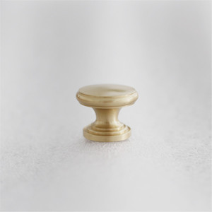 Round Brass Drawer <b>Knob</b> 25x20mm Minimalist Design Durable Furniture Handle - Product Image 3