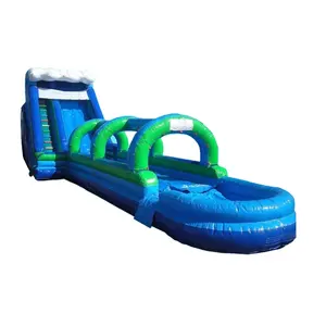 Commercial inflatable water slide with water pool slide for sale