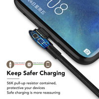 Jianhan Kabel Usb 90 Derajat, Kabel Usb Tipe C Universal, Charger Cepat untuk Ponsel