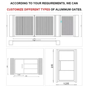 Porte en porte-à-faux moderne intelligente en alliage d'aluminium pour entrée de villa ou d'hôtel - Product Image 4