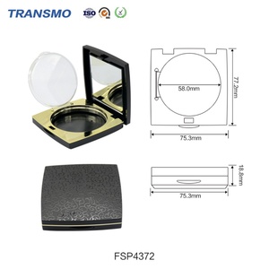 Muestras Gratis, Estuche Compacto Cuadrado, Envase Cosmético de Plástico para Polvos, Envase Cuadrado Vacío para Rubor con Espejo Compacto - Product Image 2