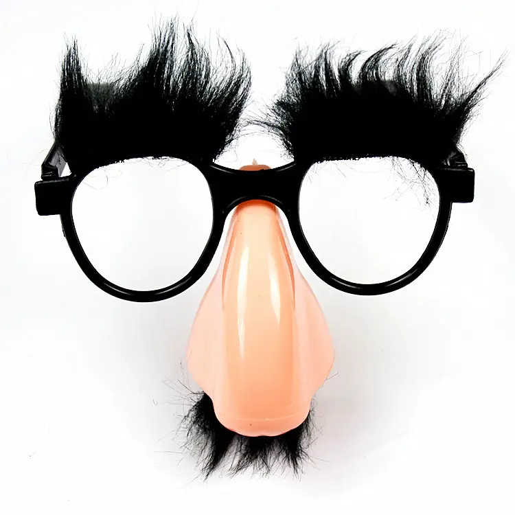 ノベルティピエロコスチューム眉毛パーティーの好意のためのマルクス口ひげメガネでホット販売変装メガネ面白い目と鼻