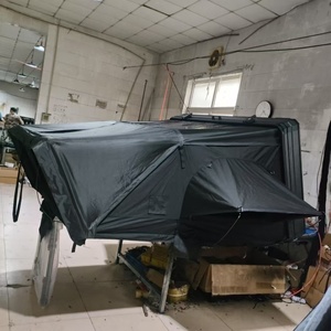 Tente de toit en toile Oxford verte quatre saisons en aluminium haute résistance avec annexe rigide pour la randonnée, le <span class=keywords><strong>camping</strong></span>, compatible avec les voitures - Product Image 4