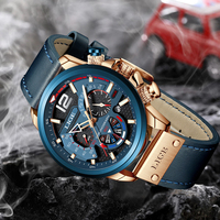 2022 LIGE 8959 Top-Marke Leder Chronograph Wasserdichte Sport Automatik Datum Quarzuhr für Herren Relogio Masculino