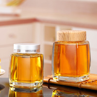 <strong>Best</strong> <strong>Selling</strong> Square Mini <strong>Honey</strong> Jars 50ml-500ml Glass Food Storage <strong>Bottles</strong> with Screw Cap for Diffuser Use Free Sample Available