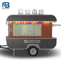 Caravane alimentaire, chariot BBQ mobile, kiosque de restauration, camion de cuisine de rue, remorque à hot-dogs, chariot à café, restaurant électrique sur roues