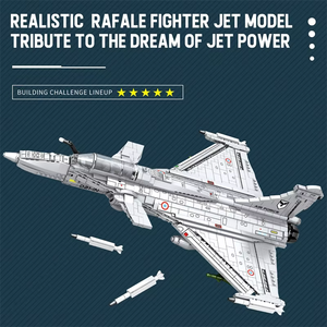 Bloques de Construcción del Modelo de Avión de Combate Rafale 33035, Serie de Aviones Militares para Armar, Ladrillos de Ensamblaje, Adorno de Escritorio, Juguete de Rompecabezas, Regalos para Días Festivos - Product Image 5