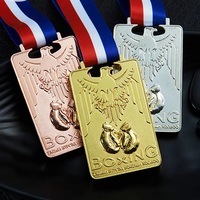 Médaille en métal créative 3D personnalisée en gros pour Taekwondo Judo Wrestling Jujitsu Boxe Sport Triathlon Karaté-Metal Crafts