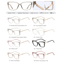 Monture de lunettes optiques carrée souple Partagas TR90 avec paillettes, charnière à ressort, anti-lumière bleue, pour femmes