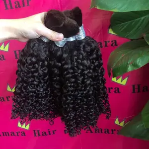 Amara hot selling italian curly bulk hair wholesale bulk track hair extension wigs wholesale bulk sale peruvian hair