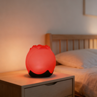 Lampe de nuit LED rechargeable en forme de rose avec contrôle tactile en silicone et changement de couleur pour la décoration de la chambre d'enfant et de la chambre de bébé