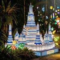 Grande décoration interactive de lanternes pour parc d'attractions, pour le Nouvel An, utilisation intérieure/extérieure, spectacle de lumière pour parc à thème