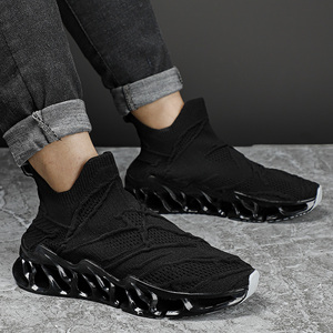 <span class=keywords><strong>Zapatos</strong></span> <span class=keywords><strong>de</strong></span> hoja para hombre <span class=keywords><strong>de</strong></span> <span class=keywords><strong>talla</strong></span> grande 39-46, calcetines <span class=keywords><strong>de</strong></span> alta elasticidad, forro <span class=keywords><strong>de</strong></span> malla transpirable a la moda, antideslizante para primavera Otoño Invierno - Product Image 3