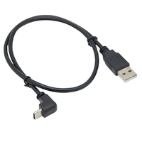 Câble d'extension de données USB 3.1 Type-C vers USB 2.0 en cuivre pur, coudé à 90 degrés (haut/bas), pour microphone et haut-parleur