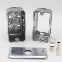 Boîte de jonction électronique carrée en acier galvanisé 2x4'' - Épaisseur 1,6 mm - Profondeur 2-1/8'' - Niveau de protection IP54 - Certifié CETL