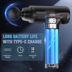 Pistolet de massage professionnel à 8 têtes, masseur musculaire à percussion profonde avec écran LCD pour une relaxation musculaire améliorée - Product Image 2