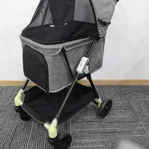 लक्जरी स्टेनलेस स्टील 4-पहिया फोल्डिंग कुत्ते स्टलर अनुकूलित लोगो और रंग पालतू जानवर के लिए आउटडोर यात्रा उत्पाद - Product Image 1