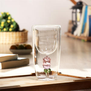 Tasse à café en verre, tasse en verre transparente résistante à la chaleur à double paroi, tasse anti-brûlure en borosilicate de haute qualité - Product Image 5