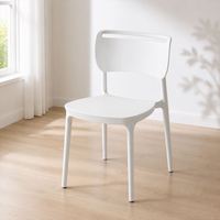 Chaise d'appoint en plastique de style scandinave pour coin petit-déjeuner, coin cuisine, bistrot, café, salle à manger à domicile