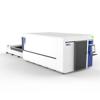 Machine de découpe laser à fibre de type portique haute puissance 4KW 6KW 3015, refroidie par eau, avec couvercle de protection, table d'échange automatique, Cypcut AI