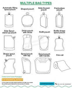 Pochette souple pliable de 10 litres (10L, 128oz) avec bec verseur pour vodka, boissons, aliments, sac de stockage en plastique de qualité alimentaire, résistant à l'humidité - Product Image 2