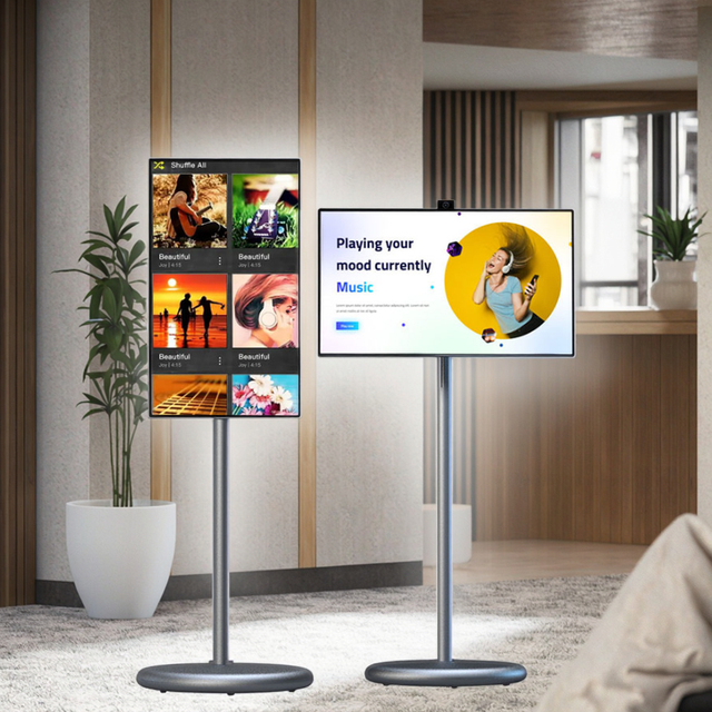27 Inch Touch Screen Televiseurs Smart Tv Android 15 Digital Display Rotate Mobile TV Rechargeable Televisor Smart Tv
