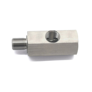 ข้อต่อทีรูข้าง M10X1 ถึง 1/8 Npt สำหรับเกจวัดแรงดันน้ำมันเทอร์โบชาร์จเจอร์ สแตนเลส 50 มม. x 19 มม. - Product Image 4