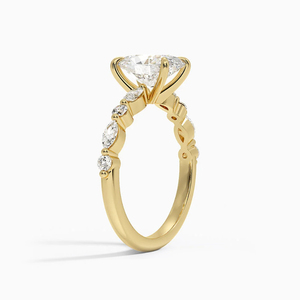 IGI-Zertifikat 2 Karat Oval schliff Diamant versteckter Halo-<span class=keywords><strong>Ring</strong></span> aus Labor anbau 18 Karat Verlobung sring aus massivem Gold mit Labor-CVD-Diamant - Product Image 2