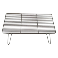 Grille de barbecue robuste en acier inoxydable avec poignées, grille de cuisson au charbon de bois 860x400mm, pièce de rechange pour extérieur