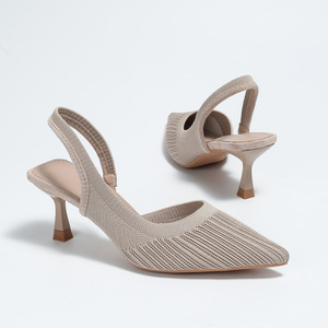 Wholesale 2026 new summer fashion women's ankle-high <b>platform</b> sandals <b>with</b> pointed toes and side perforated breathable fabric - Product Image 2