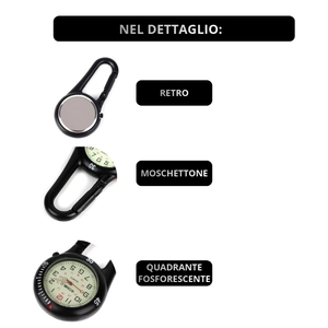 Set di 2 orologi unisex al quarzo con clip che si illuminano al buio, numeri arabi grandi, portatili con fibbia, ideali per medici e infermieri - Product Image 3