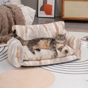 Pet <b>Sofa</b> Modern Rectangle <b>Dog</b> Cat <b>Beds</b> Eco-Friendly Anti-Slip Fashion Cat <b>Bed</b> Cave Thickened All Seasons Removable Washable Warm - Product Image 2