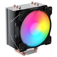 Refroidisseur de processeur haute performance RVB LED 6 tuyaux Ventilateur de refroidissement universel pour PC Intel