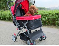 Poussette de voyage pliable de luxe pour animaux de compagnie, grande taille, quatre roues, haute qualité, pour chiens et chats