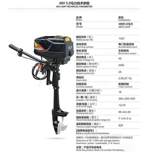 <span class=keywords><strong>Moteur</strong></span> de <span class=keywords><strong>bateau</strong></span> électrique 48V 5HP 25A 1200W, <span class=keywords><strong>moteur</strong></span> hors-bord pour <span class=keywords><strong>bateau</strong></span> gonflable Hangkai <span class=keywords><strong>5</strong></span> <span class=keywords><strong>HP</strong></span>, <span class=keywords><strong>moteur</strong></span> de <span class=keywords><strong>bateau</strong></span> électrique - Product Image 2