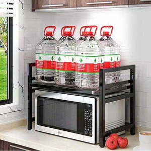 Étagère de rangement de cuisine double couche sur pied pour ustensiles de comptoir, rangement pour pâtissier et support unique pour four à micro-ondes - Product Image 3
