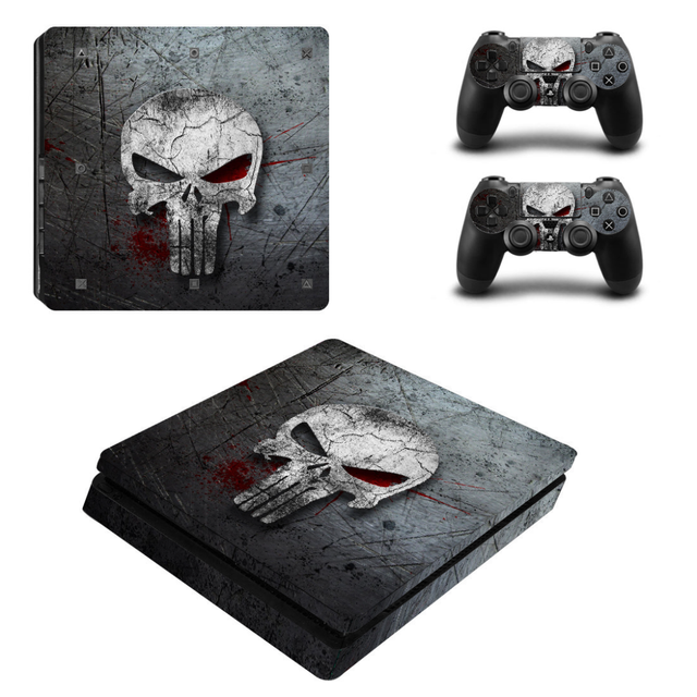 Anime Custom Skin for PS4 Slim Controller - Full Body Vinyl Decal Wrap Set for PS4 Slim Console