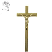 Jésus 18 #   Statue de Jésus-Christ en plastique doré, décoration de cercueil, croix, fournitures funéraires religieuses, Herrajes Para Ataudes
