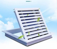 Grille de retour d'air à charnières en ABS, cache-ventilateur à persiennes 200x200mm, panneau d'inspection de plafond dissimulé pour l'entretien des systèmes CVC de bureaux et d'hôtels