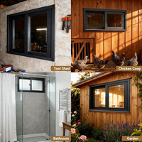 Ventana Corredera de Aluminio Personalizada de Fábrica con Mosquitera y Cerradura para Baño