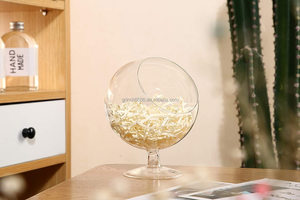 Slant Bowl <span class=keywords><strong>Terrarium</strong></span> Pflanzer <span class=keywords><strong>Terrarium</strong></span> Ball mit Ständer Klarglas Blumenvase DIY Sukkulenten Home Office Dekor Slant Cut <span class=keywords><strong>Orb</strong></span> - Product Image 4