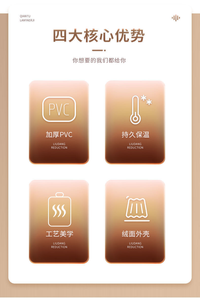 Hot-selling water-filling hot water bag with embroidered cute plush fabric cover and high-density PVC water-filling hand warmer - Product Image 2