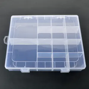14 Grids Plastic Organizer Box with Dividers Craft Organizer Plastic Jewelry Organizer Box Small Parts Container
