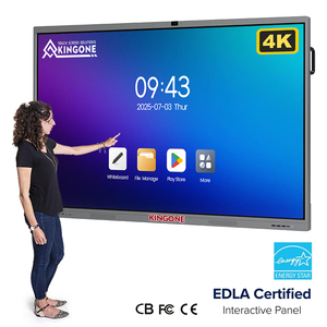 KINGONE 75 Inch Dual System Digital LCD Display Interactive Whiteboard <strong>All</strong> <strong>in</strong> <strong>One</strong> PC Panel <strong>Touch</strong> Screen <strong>Smart</strong> <strong>Board</strong> for School - Product Image 1
